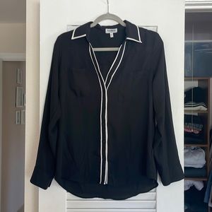 Express black long sleeve blouse